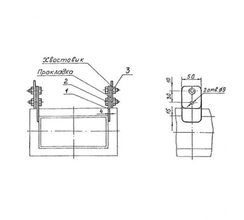 Подвески судовых трубопроводов Тип 3 в Слуцке