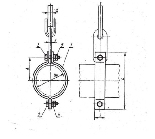 Хомуты укороченные горизонтальных трубопроводов в Слуцке