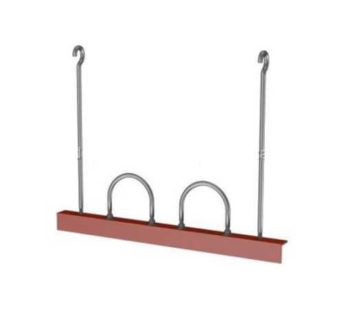 Подвески двух труб на опорном уголке в Слуцке