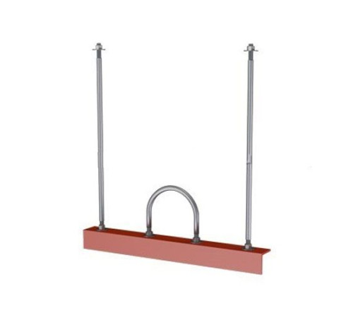 Подвески одной трубы на опорном уголке в Слуцке