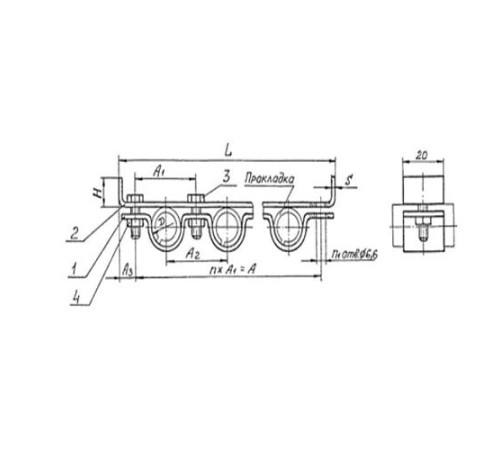 Подвески судовых трубопроводов Тип 7 в Слуцке