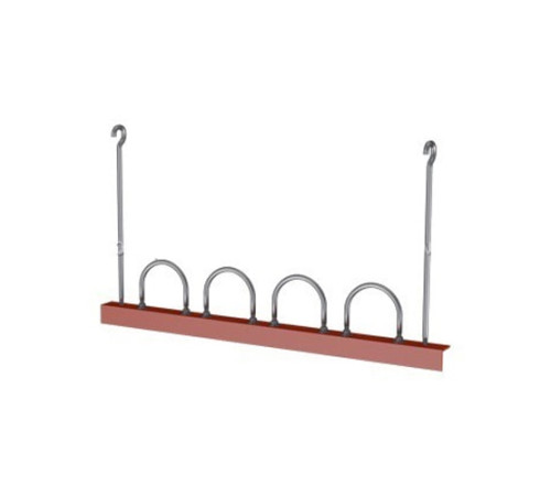 Подвески четырех труб на опорном уголке в Слуцке