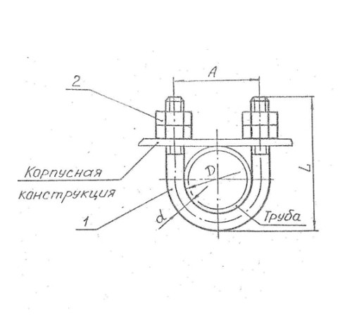 Подвески судовых трубопроводов Тип 8 в Слуцке