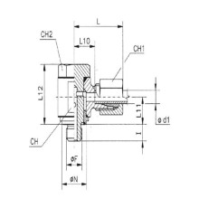 Угольник banjo с уплотнительным кольцом TN111GG M