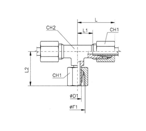 Тройники соединители (ш-г-ш) TN120 в Слуцке с доставкой