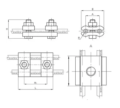 Плашечные зажимы типа ПС для ЛЭП в Слуцке