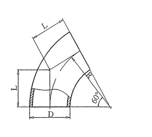 Теплоизоляционные отводы 60 градусов в Слуцке