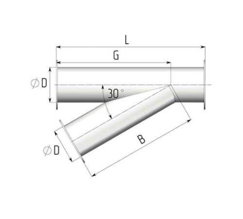 Титановые неравнопроходные косые тройники в Слуцке