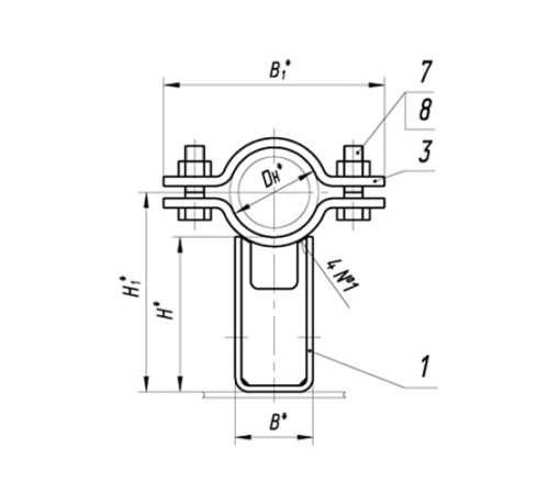 Опоры ТПР.05.11(4).00.000 в Слуцке для трубопроводов