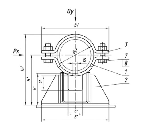 Опоры ТПР.08.38.00.000 в Слуцке для трубопроводов