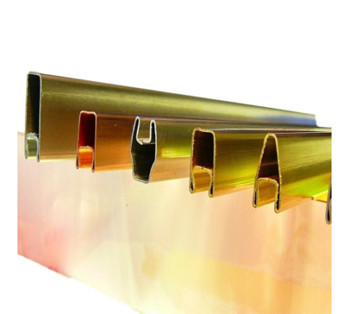 Декоративные латунные профили в Слуцке для стекла