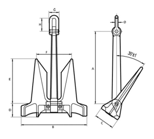 Якоря HHP для судостроения в Слуцке